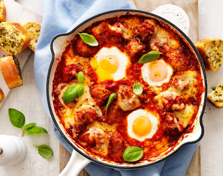 Italian meatballs with eggs recipe by Dani Venn